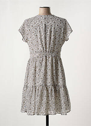 Rochie scurtă croială fluidă mâneci scurte bej LE TEMPS DES CERISES femeie