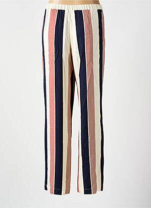 Pantalon larg țesătură poplin mărime normală bej TOMMY HILFIGER femeie
