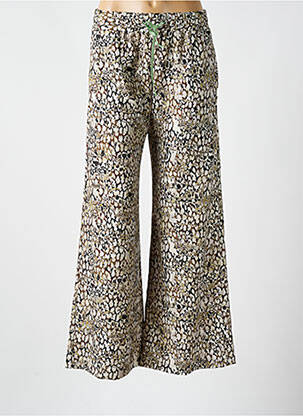 Pantalon larg țesătură poplin mărime normală bej PLEASE femeie
