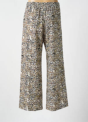 Pantalon larg țesătură poplin mărime normală bej PLEASE femeie