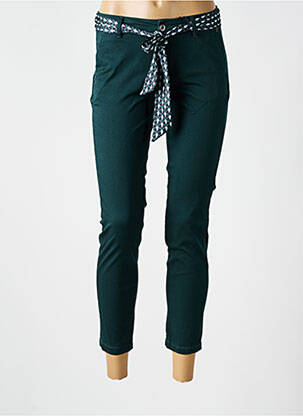 Pantalon chino țesătură poplin mărime normală verde FREEMAN T.PORTER femeie