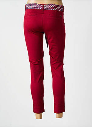 Pantalon chino țesătură poplin mărime normală roșu FREEMAN T.PORTER femeie