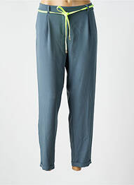 Pantalon chino buzunare talie înaltă verde PLEASE femeie