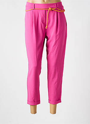 Pantalon chino buzunare talie înaltă roz PLEASE femeie