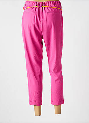 Pantalon chino buzunare talie înaltă roz PLEASE femeie