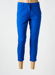 Pantalon chino închidere cu fermoar sub clapetă cu nasturi mărime normală albastru IMPERIAL femme