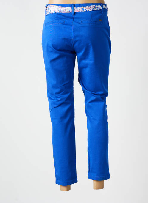 Pantalon chino țesătură poplin mărime normală albastru FREEMAN T.PORTER femme