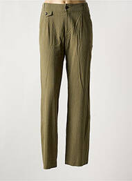 Pantalon drept țesătură crep mărime normală verde FREEMAN T.PORTER femme