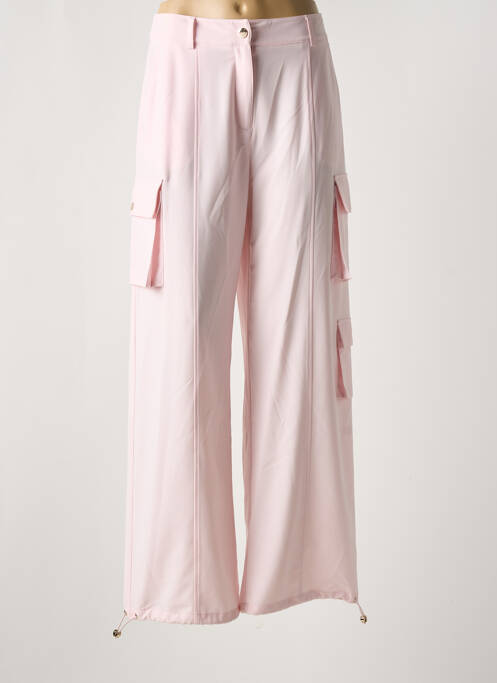Pantalon larg închidere cu fermoar sub clapetă cu nasturi mărime normală roz LIU JO femme