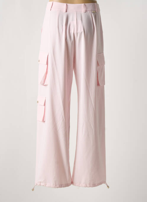 Pantalon larg închidere cu fermoar sub clapetă cu nasturi mărime normală roz LIU JO femme