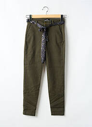 Pantalon chino închidere cu fermoar sub clapetă cu nasturi mărime normală verde FREEMAN T.PORTER femeie