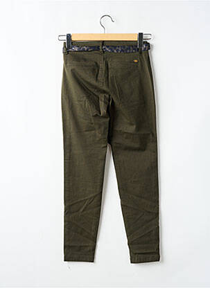Pantalon chino închidere cu fermoar sub clapetă cu nasturi mărime normală verde FREEMAN T.PORTER femeie