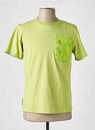Tricou croială dreaptă mâneci scurte verde DOUBLEHOOD homme