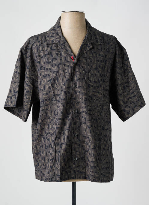 Cămașă cu mâneci scurte maro HUGO bărbat