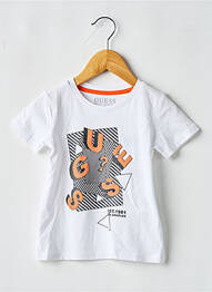 Tricou țesătură jersey mâneci scurte alb GUESS garcon