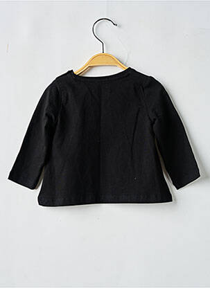 Tricou croială dreaptă mâneci lungi negru GUESS fată