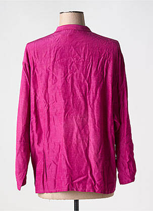 Bluză țesătură poplin mâneci lungi violet JOUSSE femeie
