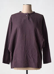 Bluză guler rotund mâneci lungi maro JOUSSE femme