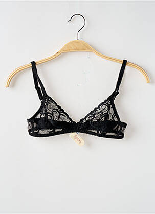 Sutien fără armatură bralete negru LADY DE PARIS femeie