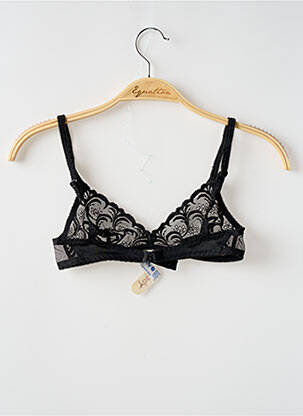 Sutien fără armatură bralete negru LADY DE PARIS femeie