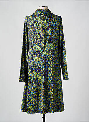 Rochie midi imprimeu fantezie mâneci lungi verde AN II VITO femeie