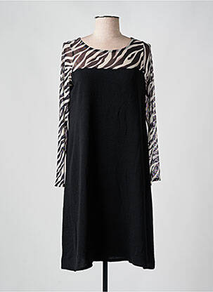 Rochie midi croială fluidă mâneci lungi negru AN II VITO femeie