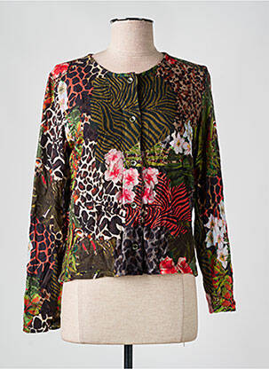 Vestă cu mâneci lungi verde MALOKA femeie