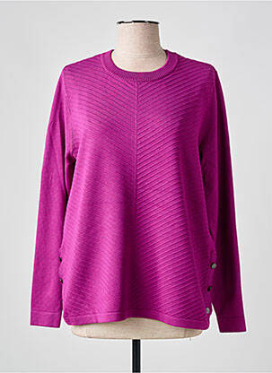 Pulover croială dreaptă mâneci lungi violet BRANDTEX femeie