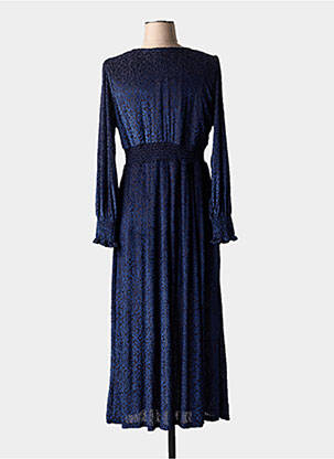 Rochie lungă mâneci lungi mâneci lungi albastru JUBYLEE femeie