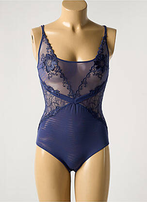 Body de lenjerie țesătură tulle albastru COTTON CLUB femeie
