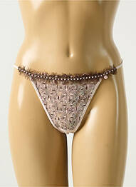 Tanga tulle transparent roz LISE CHARMEL femme