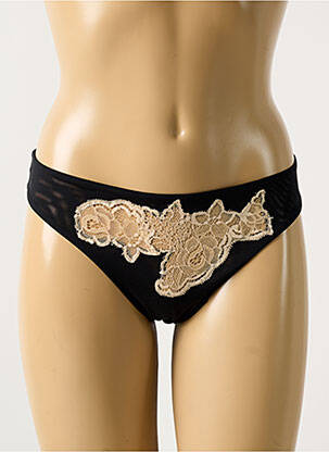 Tanga țesătură dantelă negru COTTON CLUB femeie