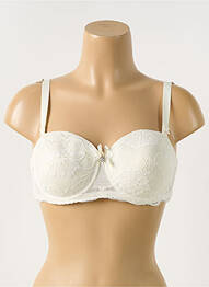 Sutien broderie top bentiță alb LISE CHARMEL femme