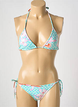 Costum de baie din două piese elasticitate top triunghiuri albastru MANUEL CANOVAS femeie