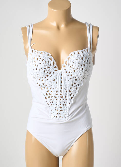 Costum de baie dintr-o singură piesă alb NICOLE OLIVIER femeie