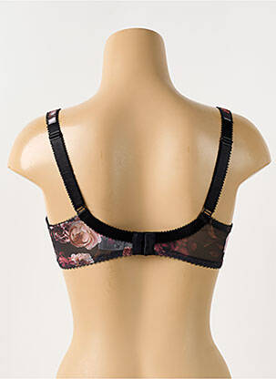 Sutien efect material satinat sutien cupe întregi cu decolteu înalt negru PASSIONATA femeie