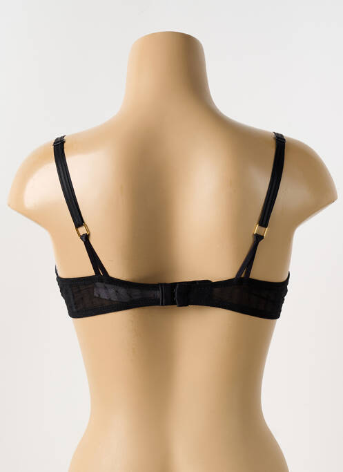 Sutien efect material satinat sutien cupe întregi cu decolteu înalt negru CHANTELLE femme