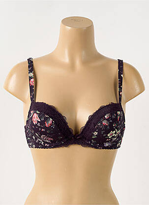 Sutien efect material satinat violet PIEGE femeie