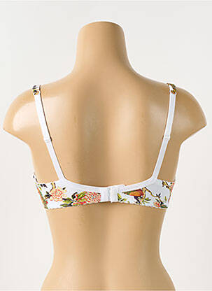 Sutien efect material satinat top sutien modelat alb PIEGE femeie