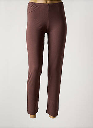 Pantalon 7/8 talie elastică maro COTTON CLUB femeie