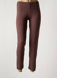 Pantalon 7/8 talie elastică maro COTTON CLUB femme