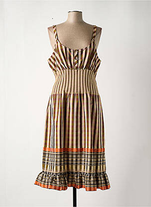 Rochie midi maro CHIARO SCURO femeie