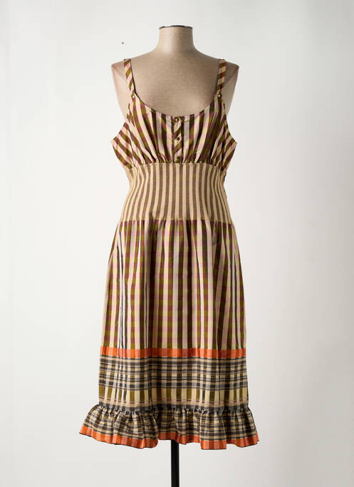 Rochie midi maro CHIARO SCURO femeie