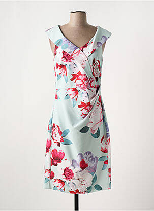 Rochie midi imprimeu floral fără mâneci verde VERA MONT femeie