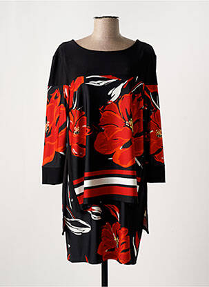 Rochie midi imprimeu floral mâneci lungi negru FRANK LYMAN femeie