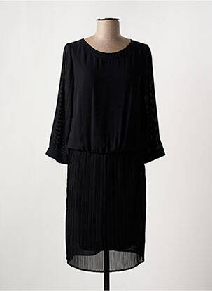 Rochie midi țesătură crep mâneci lungi negru BETTY BARCLAY femeie