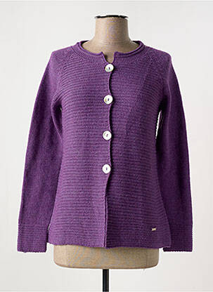 Vestă cu mâneci lungi guler rotund violet TINTA femeie