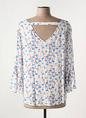 Bluză țesătură poplin mâneci 3/4 alb TINTA STYLE femeie