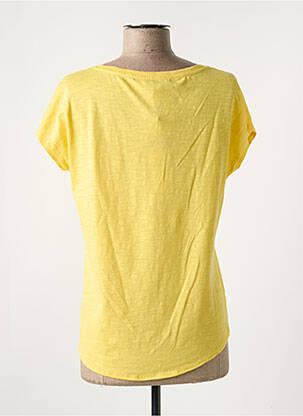 Tricou serigrafie mâneci scurte galben COMMA, femeie