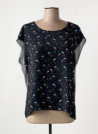 Tricou imprimeu fantezie mâneci scurte albastru THALASSA femme